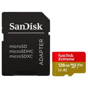 Tarjeta de Memoria MICRO SD Sandisk Extreme U3 V30 128GB 4K-SDSQXAA-128G-GN6AA
