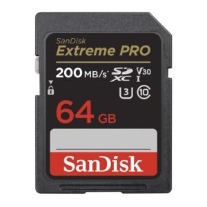 Tarjeta de Mermoria SD Sandisk Extreme Pro V30 U3 64GB 4K
