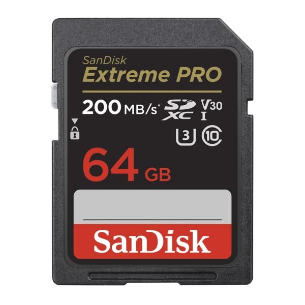 Tarjeta de Mermoria SD Sandisk Extreme Pro V30 U3 64GB 4K