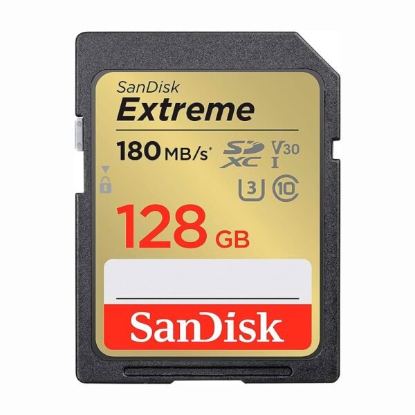Tarjeta de Memoria SD Sandisk Extreme Class 10 U3 128GB Uhd 4K-SDSDXVA-128G-GNCIN
