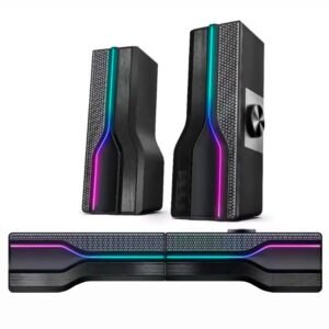 Parlante Satellite AS-92002 Gaming RGB USB-Negro
