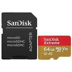 Tarjeta de Memória MICRO SD Sandisk Extreme U3 64GB