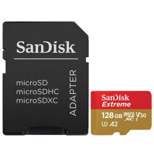 Tarjeta de Memoria MICRO SD Sandisk Extreme U3 V30 128GB 4K-SDSQXAA-128G-GN6MA