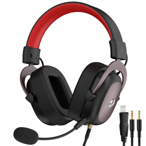 Auricular Gamer Redragon H510-1 Zeus Con Cable Negro Rojo