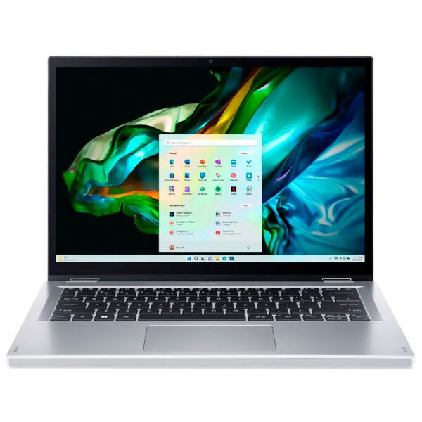 Notebook Acer Aspire 3 Spin 14 A3SP14-31PT-38YA Intel Core I3 N305 Pantalla Touch WUXGA 14" 8GB RAM 256GB SSD-Pure Plata (Inglés)