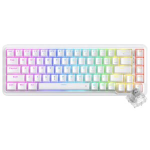 Teclado Gamer Mecánico REDRAGON K709W-RGB Nova USB RGB Inglés-Blanco