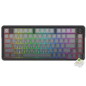Teclado Gamer Mecánico REDRAGON K673SP-RGB-Pro Ucal Pro Wireless RGB Mint Inglés-Negro Gris