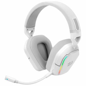 Auricular Con Micrófono Gamer Redragon H868W Mira Inalámbrico RGB Blanco