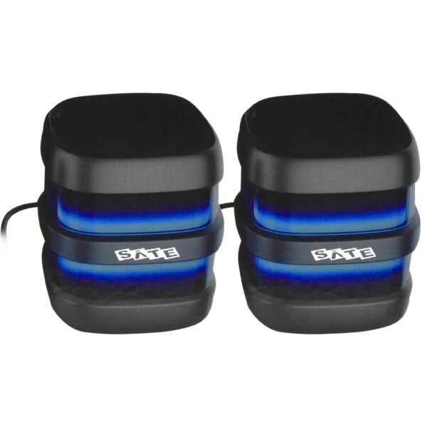 Parlante Satellite AS-92008B Gaming RGB Bluetooth USB AUX-Negro