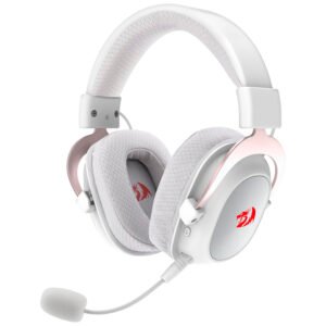 Auricular Con Micrófono Gamer Redragon H510W-Pro Zeus Pro Inalámbrico Blanco
