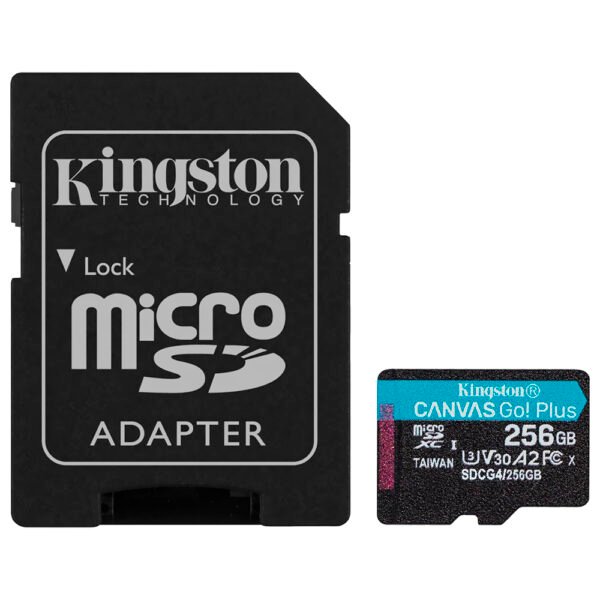 Tarjeta de Memoria MICRO SD Kingston Canvas Go Plus U3 C10 V30 A2 256GB-SDCG4 256GB