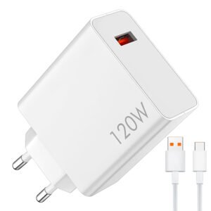 Cargador Enchufe Xiaomi MDY-14-EE USB-C 120W-BLANCO + Cable USB USB-C