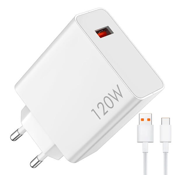 Cargador Enchufe Xiaomi MDY-14-EE USB-C 120W-BLANCO + Cable USB USB-C