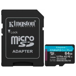 Tarjeta de Memoria MICRO SD Kingston Canvas Go Plus U3 C10 V30 A2 64GB-SDCG4 64GB
