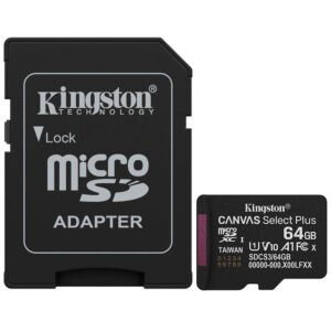 Tarjeta de Memoria MICRO SD Kingston Canvas Select Plus C10 U1 V10 A1 64GB-SDCS3 64GB