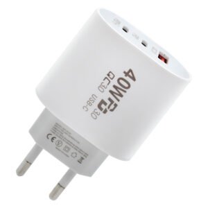 Cargador Enchufe Mox MO-HC40 USB USB-C 40W-BLANCO