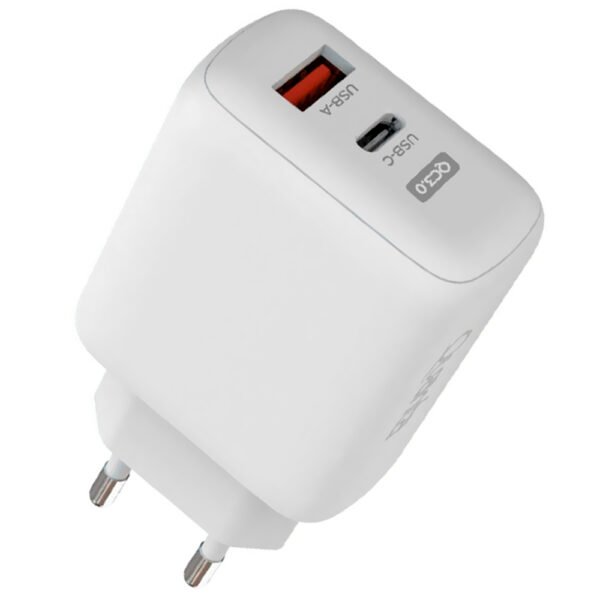 Cargador Enchufe Quanta QTCCR45 USB USB-C 45W-BLANCO