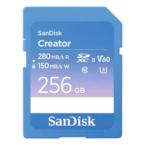 Tarjeta de Memoria SD Sandisk Creator V60 U3 6K Uhd 256GB-SDSDXEP-256G-GNCIS