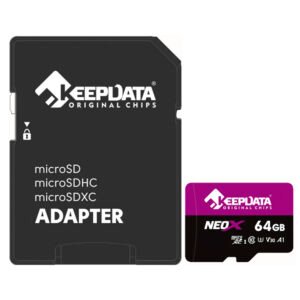 Tarjeta de Memoria MICRO SD Keepdata Neox C10 Xc I U3 V30 A1 64GB-KDMSDC10U3V30A1 64G