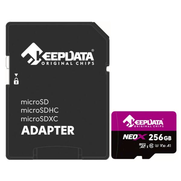 Tarjeta de Memoria MICRO SD Keepdata Neox C10 Xc I U3 V30 A1 256GB-KDMSDC10U3V30A1 256G