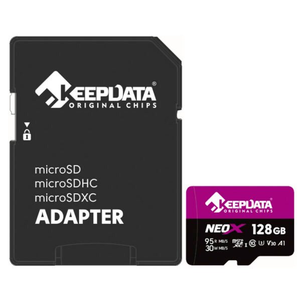 Tarjeta de Memoria MICRO SD Keepdata Neox C10 Xc I U3 V30 A1 128GB-KDMSDC10U3V30A1 128G
