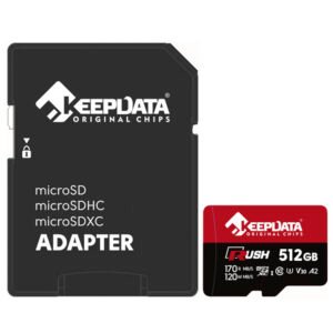 Tarjeta de Memoria MICRO SD Keepdata Rush C10 Xc I U3 V30 A2 512GB-KDMSDC10U3V30A2 512G