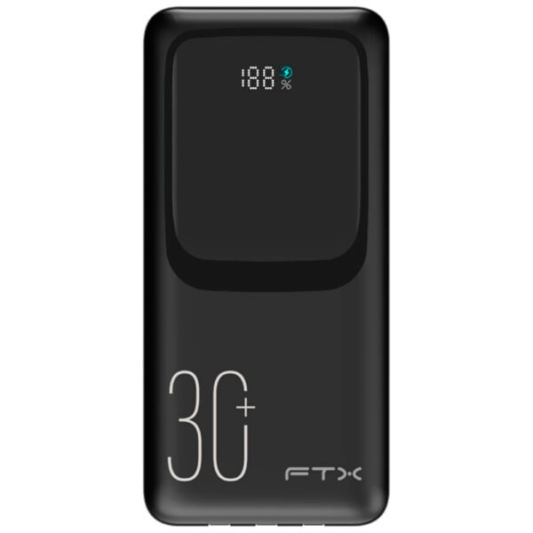 Cargador Portátil Ftx PB-30LCD-BK 30000MAH USB USB-C 22.5W-NEGRO