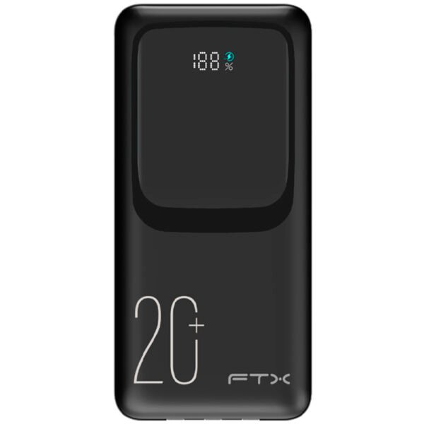 Cargador Portátil Ftx PB-20LCD-BK 20000MAH USB USB-C 22.5W-NEGRO