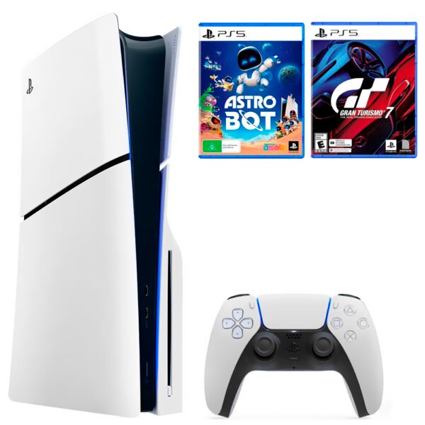 Consola Sony PlayStation 5 Slim CFI-2115 A01X 1TB Estándar Edición Bivolt Blanco + Juego Astro Bot Gran Turismo 7