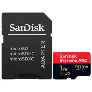 Tarjeta de Memoria MICRO SD Sandisk Extreme Pro U3 V30 1TB 4K UHD-SDSQXCD-1T00-GN6MA