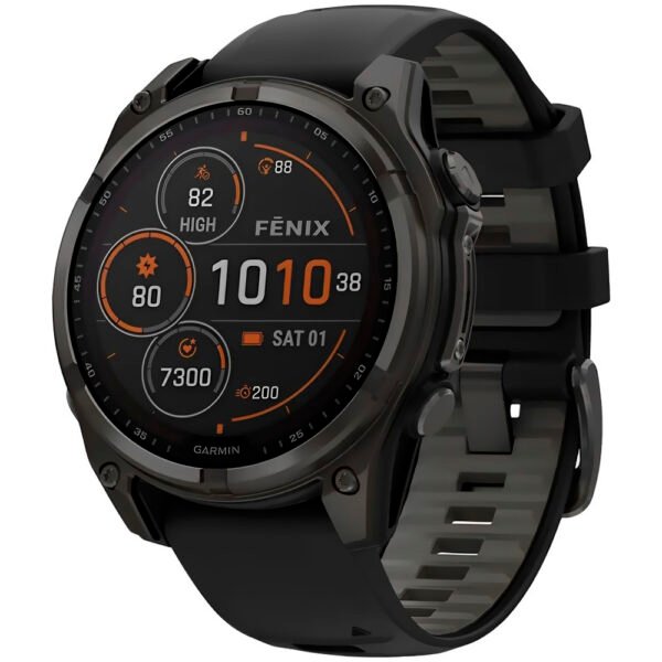 Reloj Garmin Fenix 8 Sapphire Solar - Carbon Gris (010-02906-10)