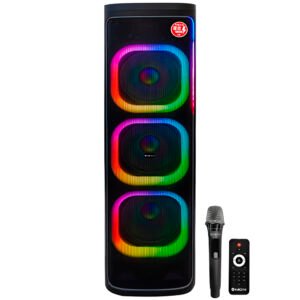 Parlante Mox MO-T1221 12" Bluetooth AUX USB FM Tf LED-Negro
