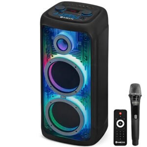 Parlante Mox MO-D1010 10" Bluetooth AUX USB FM Tf LED-Negro