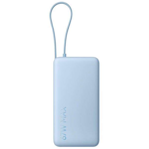 Cargador Portátil Xiaomi PB2067 20000MAH USB USB-C 67W-ICE Azul (BHR08O8GL)