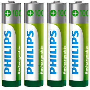 Pilas Recargables Philips AAA con 4 Pilas 1000MAH-R03B4RTU10 97
