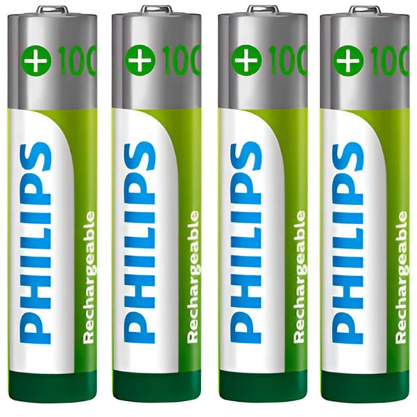 Pilas Recargables Philips AAA con 4 Pilas 1000MAH-R03B4RTU10 97