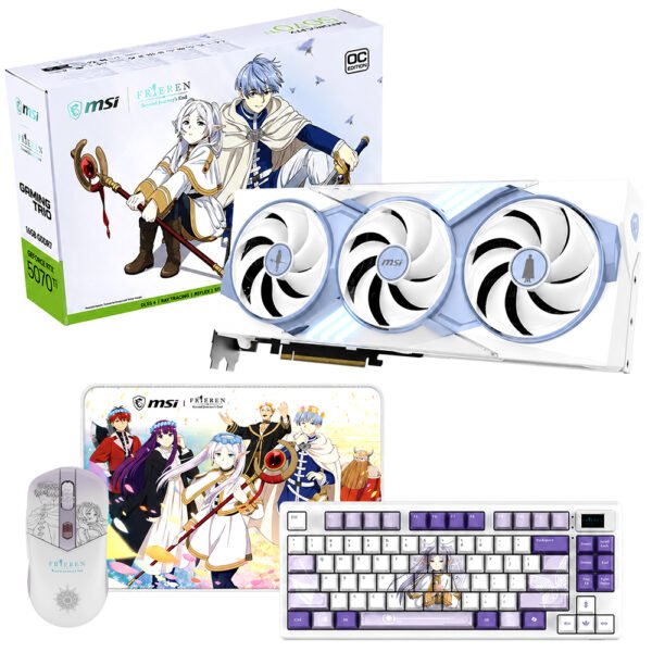 Tarjeta Gráfica MSI Frieren Edition OC 16 GB GeForce RTX 5070TI GDDR7-912-V531-682 + Kit Teclado / Mouse / Mousepad Frieren Edition