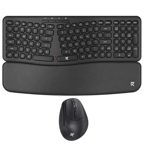 Teclado+mouse Wireless REDRAGON Bs-7162MAX Ergonomic Ingles Negro
