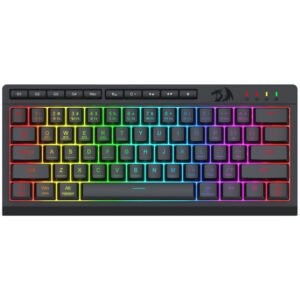 Teclado Gamer REDRAGON K522RGB-Pro Shiva Pro 61 Wireless RGB Inglés-Negro