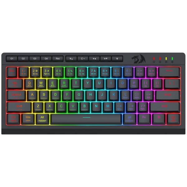 Teclado Gamer REDRAGON K522RGB-Pro Shiva Pro 61 Wireless RGB Inglés-Negro