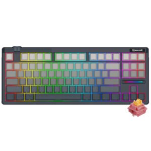 Teclado Gamer Mecánico REDRAGON K729SP-RGB-Pro Otiim Pro Wireless RGB Inglés-Negro Gris
