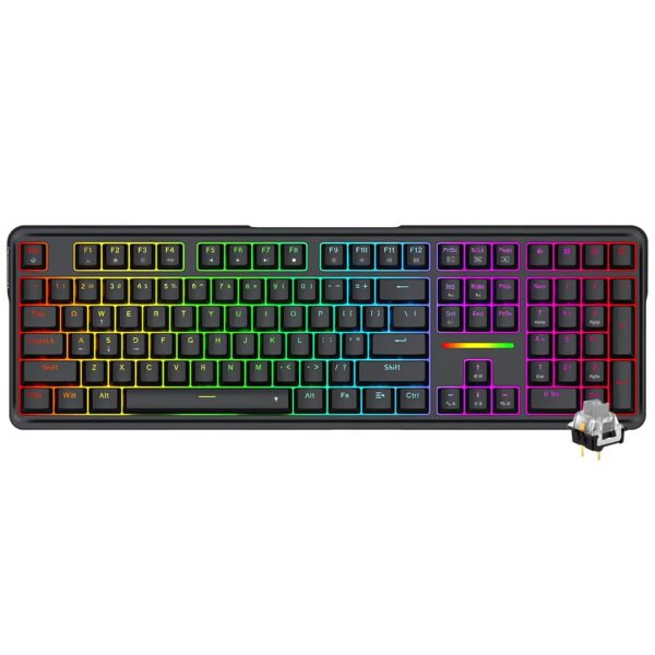 Teclado Gamer Mecánico REDRAGON K745-RGB Antonium 108 USB RGB Inglés-Negro