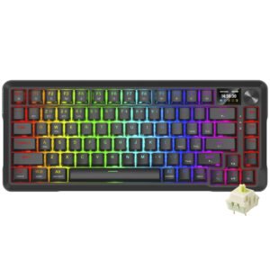 Teclado Gamer Mecánico REDRAGON K724RGB-Pro Behemoth Pro Wireless RGB Green Inglés-Negro