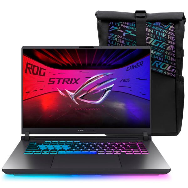 Notebook Asus Gaming ROG Strix G G615JHR-S5137W I7-14650HX 2.2GHZ 16GB 1Tb SSD 16.0"WUXGA Vga RTX5050 8GB W11 Inglés Volt Green Negro 90NR0LL2-M00580 + Mochila