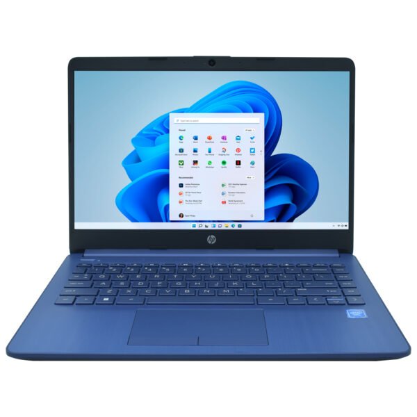 Notebook HP 14-CF2111WM Intel Celeron N4120 Pantalla HD 14.0" 4GB RAM 64GB EMMC Windows 11-AZUL (Inglés)