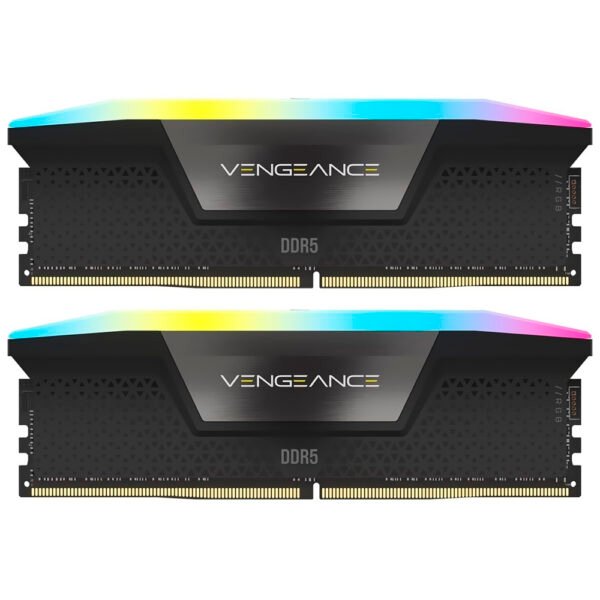 Memoria RAM CORSAIR VENGEANCE RGB DDR5 96GB (2X48GB) 6800MHZ Negro (CMH96GX5M2B6800C34)