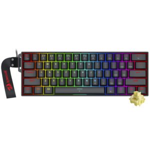 Teclado Gamer Magnético REDRAGON K617RGB-Mp Fizz Mini USB RGB Inglés-Negro
