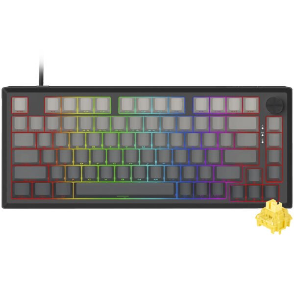 Teclado Gamer Magnético REDRAGON K687SP-RGB-M Penumbra USB RGB Inglés-Negro Gris