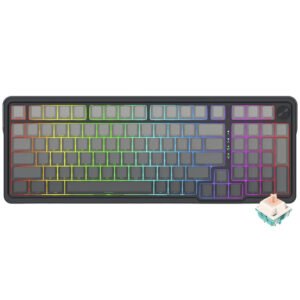 Teclado Gamer Mecánico REDRAGON K686SP-RGB-Pro Eisa Pro Wireless RGB Inglés-Negro Gris
