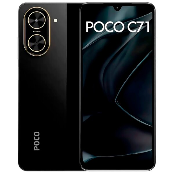 Celular Xiaomi POCO C71 4GB de RAM / 64GB / Pantalla 6.88" / Dual SIM LTE-Negro (Global)